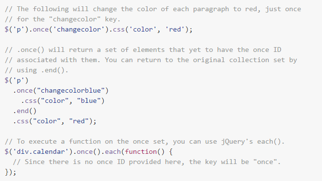 jQuery Once